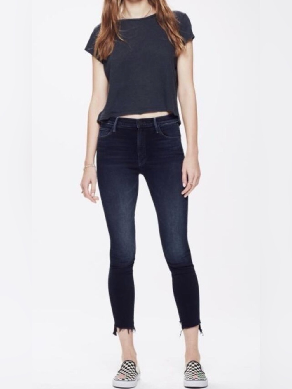 MOTHER The Stunner Zip Two Step Fray Jeans Sz. 26